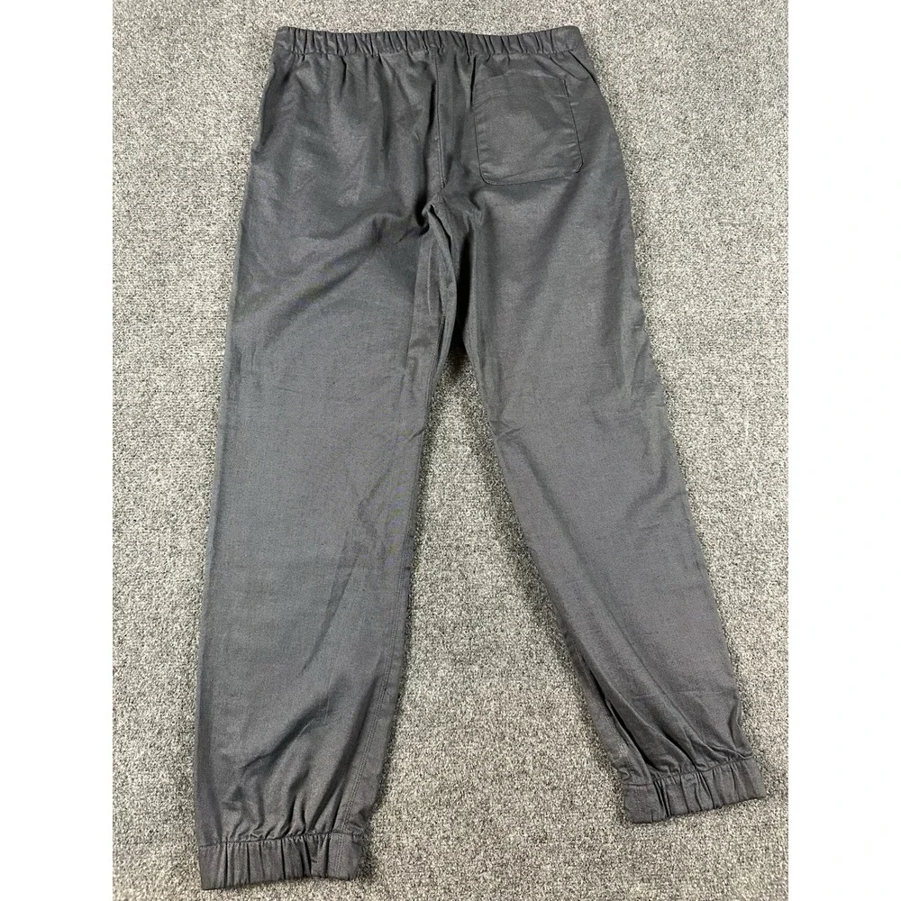 Mack Weldon Men's L Cotton Stretch Drawstring Daily Dress Joggers Gray Zip 34X30